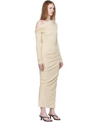 Paris Georgia Basics Sammy Fitted Satin Midi Dress in Green | Lyst