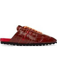 Marni - Croc-Effect Leather Softy Soccer Slip-On Sneakers - Lyst