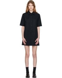 A.P.C. - Robe Courte Poly Bleu Marine - Lyst