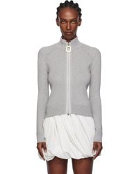 JW Anderson - Fitted Zip Up Sweater - Lyst