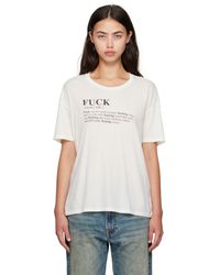 R13 - Off- 'Fuck' Relaxed T-Shirt - Lyst
