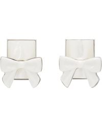 ShuShu/Tong - Yvmin Edition Ceramics Bowknot Square Earrings - Lyst