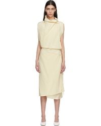 LE17SEPTEMBRE - Off- Celia Wrap Midi Dress - Lyst