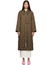 Ganni - Quilted Coat - Lyst