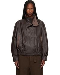 Lemaire - Soft Blouson Leather Jacket - Lyst