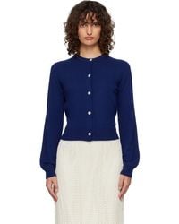 Jil Sander - Wool Crew Neck Long Sleeves Cardigan - Lyst