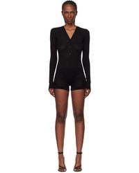 Mugler - Knit Cotton Bodyshort - Lyst