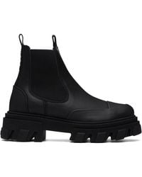 Ganni - Cleated Low Chelsea Boots - Lyst