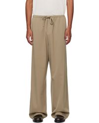 The Row - Taupe Donatello Trousers - Lyst