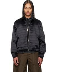 Sacai - Horizontal Stripe Blouson Bomber Jacket - Lyst