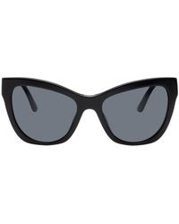 Versace - Black Cat-eye Acetate Sunglasses - Lyst