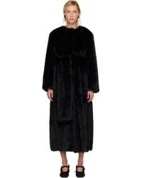 Simone Rocha - Belted Faux Fur Long Multi Slit Coat - Lyst