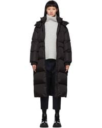 Moncler Black Down Danubelong Coat