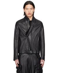 Julius - Dimensional Leather Jacket - Lyst
