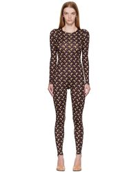 Marine Serre - Brown All Over Moon Jumpsuit - Lyst