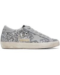 Golden Goose - Ssense Exclusive Silver Super-star Classic Sneakers - Lyst