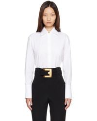 Balmain - Cotton Poplin Shirt - Lyst