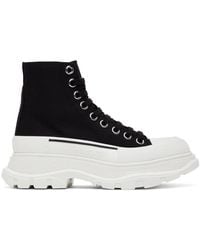 Alexander McQueen - Black Tread Slick High Sneakers - Lyst