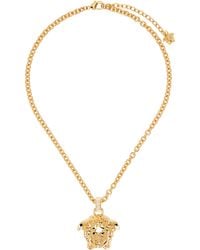 Versace - Crystal 'La Medusa' Necklace - Lyst
