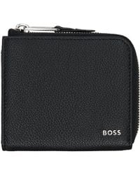 BOSS - Black Leather Wallet - Lyst