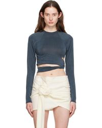 Jacquemus - T-shirt à manches longues 'le t-shirt espelho' bleu marine - Lyst