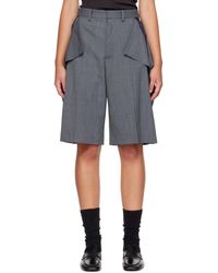 Undercover - Short Long Up2F1505 Gris À Panneau - Lyst