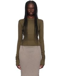 Rick Owens - Porterville Cropped Geo Long Sleeve T-Shirt - Lyst