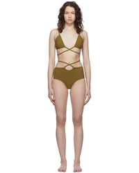Christopher Esber - Khaki Looped Tie Bikini - Lyst