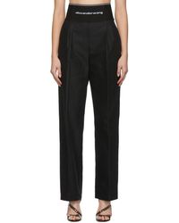 T By Alexander Wang Mid-Rise Crepe Wide-Leg Trousers Off White 2 $375.00 