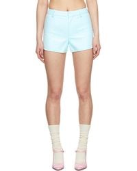 ShuShu/Tong - Blue Faux-leather Shorts - Lyst