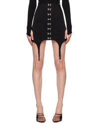 Dion Lee - Mini-jupe de style corset noire à jarretelles - Lyst
