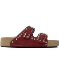 Isabel Marant - Red Lennyo Buckle Sandals - Lyst