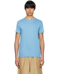 Lacoste - ブルー ロゴパッチ Tシャツ - Lyst