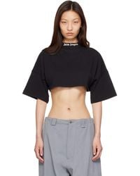 Palm Angels - Back Curved Logo Mini T-Shirt - Lyst