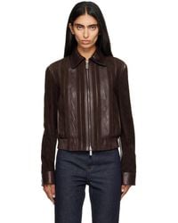 Versace - Nappa Leather & Suede Blouson Jacket - Lyst