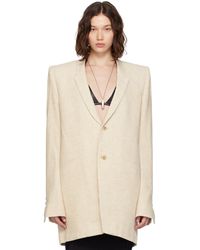 Rick Owens - Off- Concordians Dirt Tailored Ls Blazer - Lyst