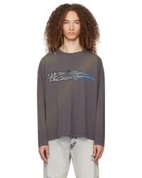 we11done - Gray Faded Long Sleeve T-shirt - Lyst