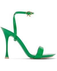 Gianvito Rossi - Spice Ribbon Heeled Sandals - Lyst
