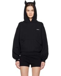Coperni - Pull À Capuche Noir À Appliqués De Corne - Lyst