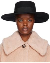 Weekend by Maxmara Eliseo Raffia Hat in Black | Lyst