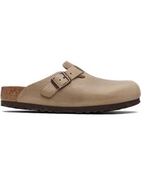 Birkenstock - Regular Boston Oiled Leather Slip-On Loafers - Lyst