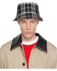 Burberry - Check Cotton Bucket Hat - Lyst
