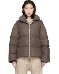 Rick Owens - Moncler + Taupe Cyclopic Down Jacket - Lyst