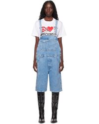 Moschino Jeans - Pocket Denim Overalls - Lyst