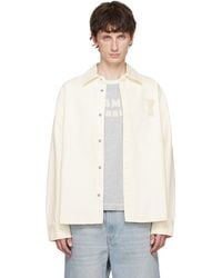 Ami Paris - Cotton Knitted 'ami De Coeur' Overshirt - Lyst
