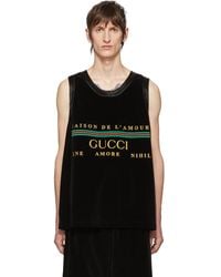 Gucci Black Chenille Tank Top