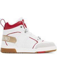Moschino - White & Red Streetball Sneakers - Lyst