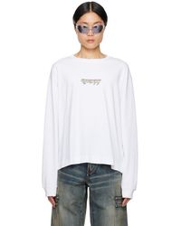 Givenchy - ホワイト ボンディングロゴ 長袖tシャツ - Lyst