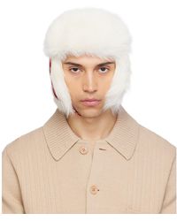 Burberry - Off- Check Wool Trapper Hat - Lyst