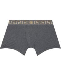 Versace - Cotton-Jersey Long Boxer Briefs - Lyst